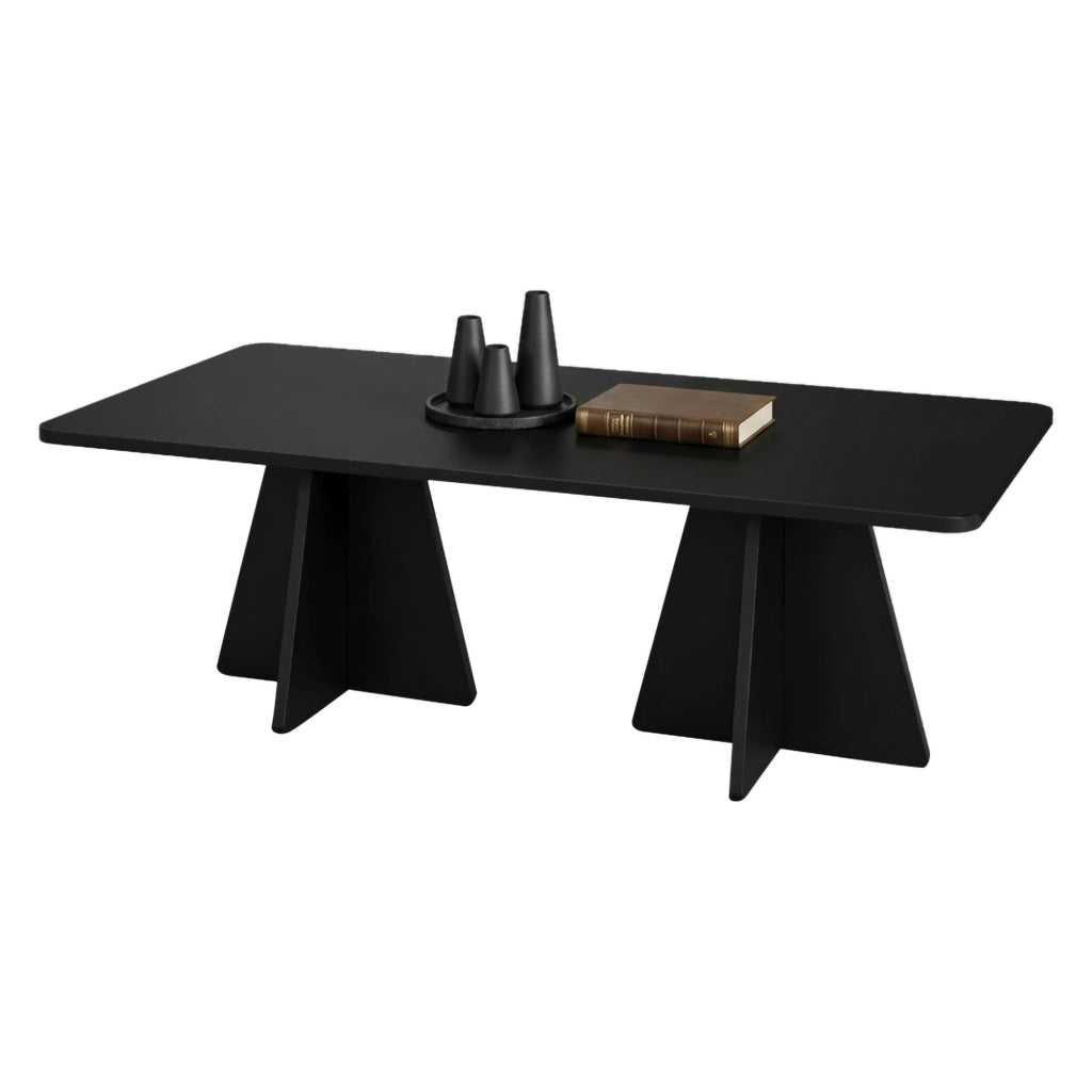 Ottana, Tavolino da Salotto Forma Rettangolare, 120x60x40h cm Nero