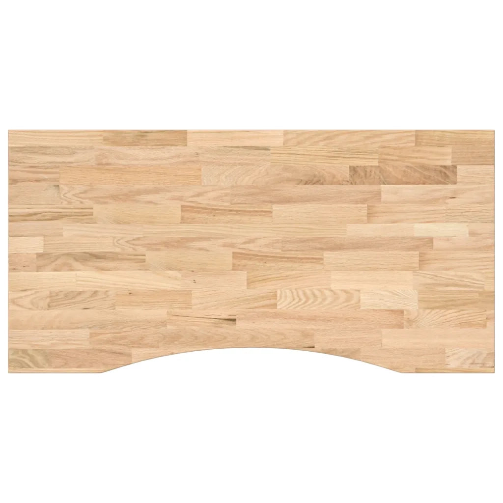 Piano Tavolo | Superficie Tavolo | Piano Scrivania 100x50x2,5 cm Rovere Massello Non Trattato