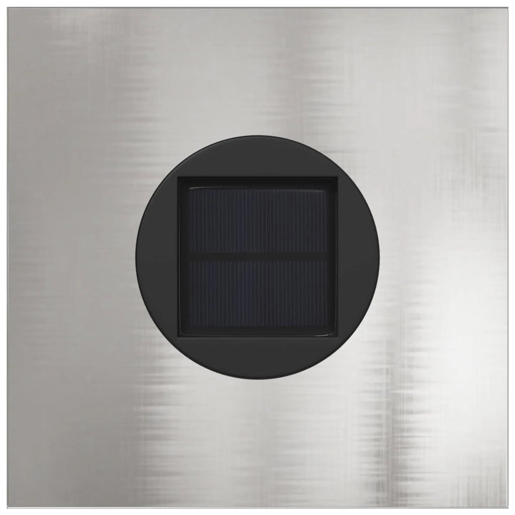Faro LED solare per sentieri 2 pcs Argento Acciaio inossidabile 879727