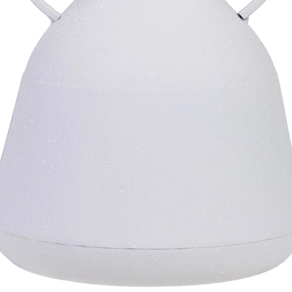 Vaso metallo bianco 2 manici 19x19x33h cm