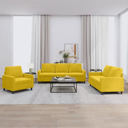 Set di Divani 3 pz con Cuscini giallo in Velluto 3201482