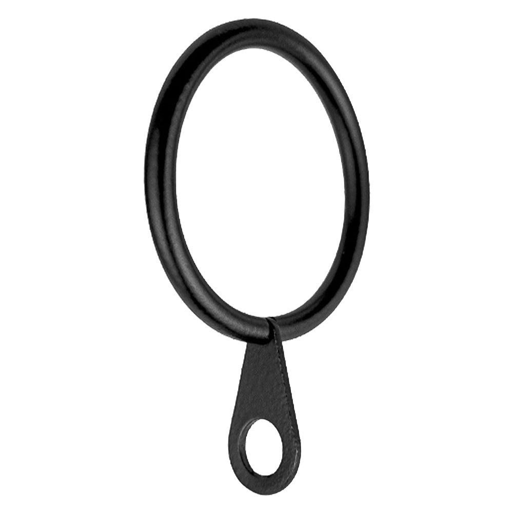 ANELLO PER SCORRITENDA col. nero - Ø 12 mm  cf. 6 pz  - ERREBI