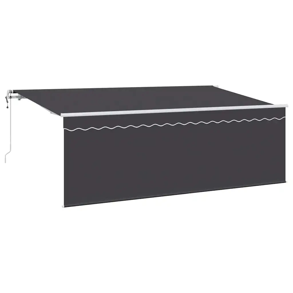 Tenda retrattile-Tenda parasole per balcone Antracite 350 x 200 cm Poliestere e Alluminio 359894