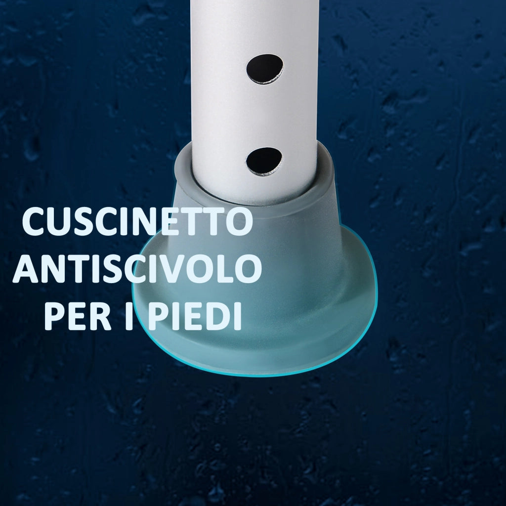 Sgabello da Bagno Regolabile Antiscivolo ¨C Minimal ¨C Bianco
