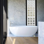 4SIDES - Pannello in PVC traforato - Parasole Misura: 47x94 cm, Colore: bianco