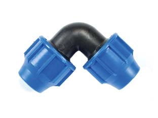 RACCORDO A COMPRESSIONE GOMITO 90  ° PN16   EE ¸ mm.63x63