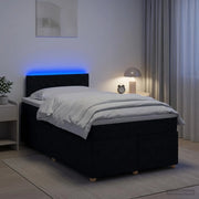 Letto box spring con materasso Nero 120 x 190 cm Tessuto 3452382