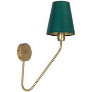 Applique Milagro Victoria verde ottone in tessuto E27 60W
