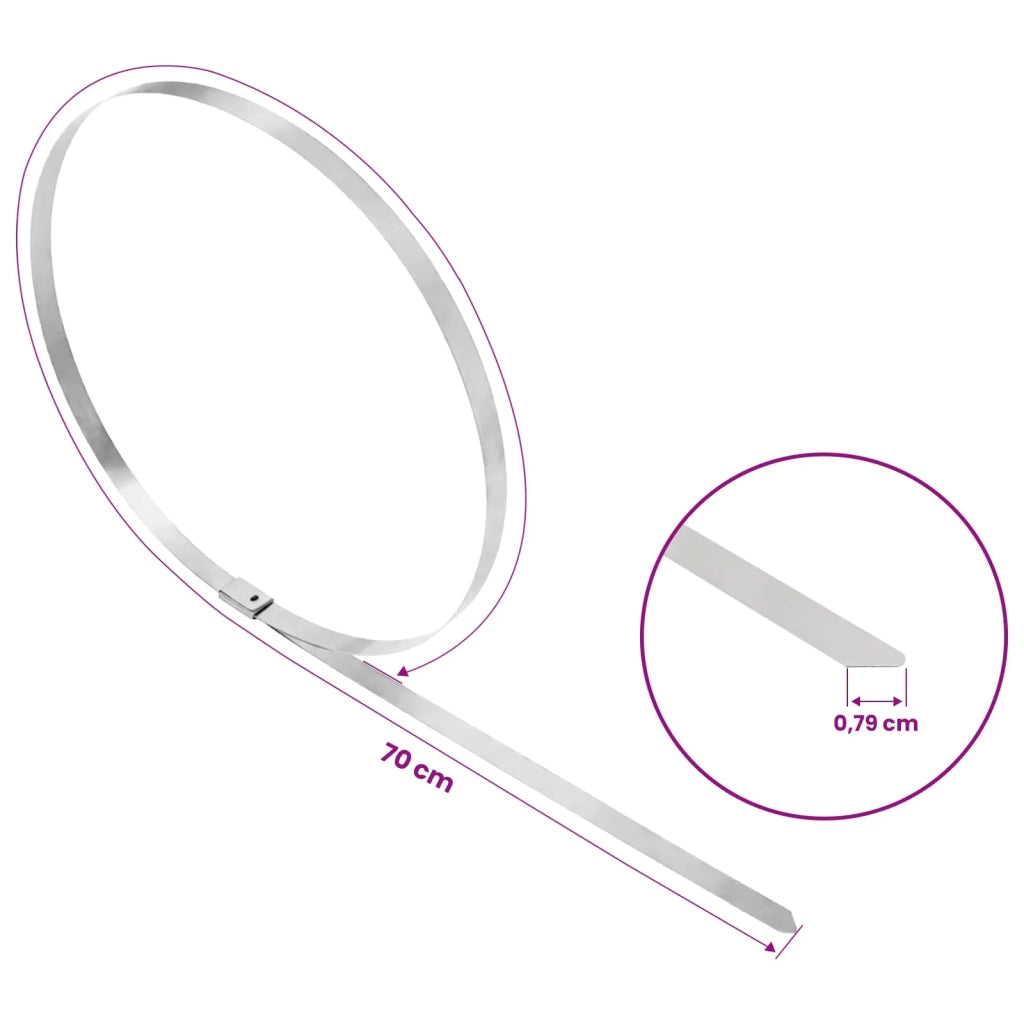 Fascetta per Cavi 250 pz 7,9 x 700 mm Argento 42029419