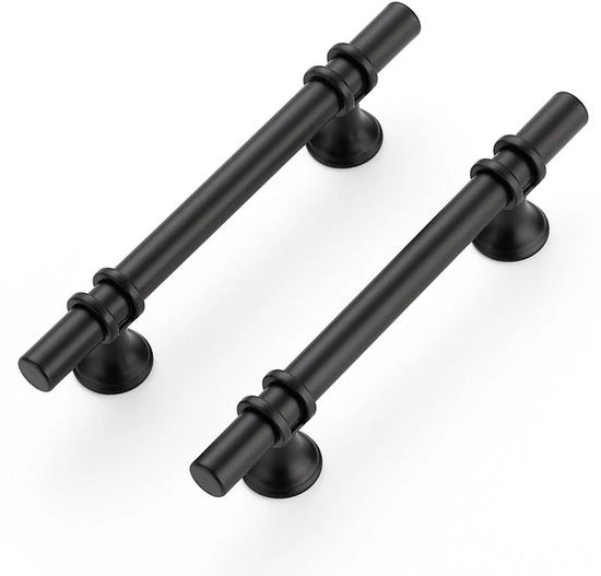 Set di 15 maniglie per mobili - maniglie per mobili - nero - 102 mm