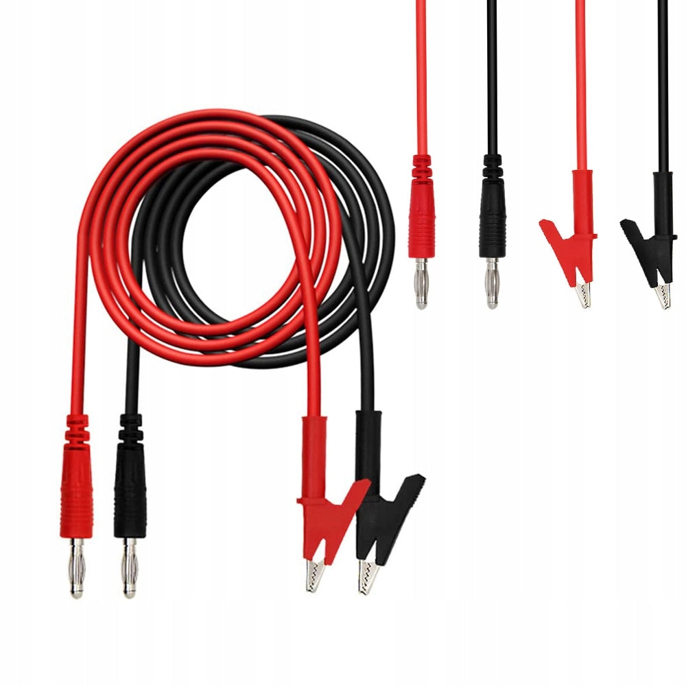 Cavi di Misurazione per Multimetro – Coccodrilli 1500V 15A 100cm | Isolamento PVC, Rame Puro