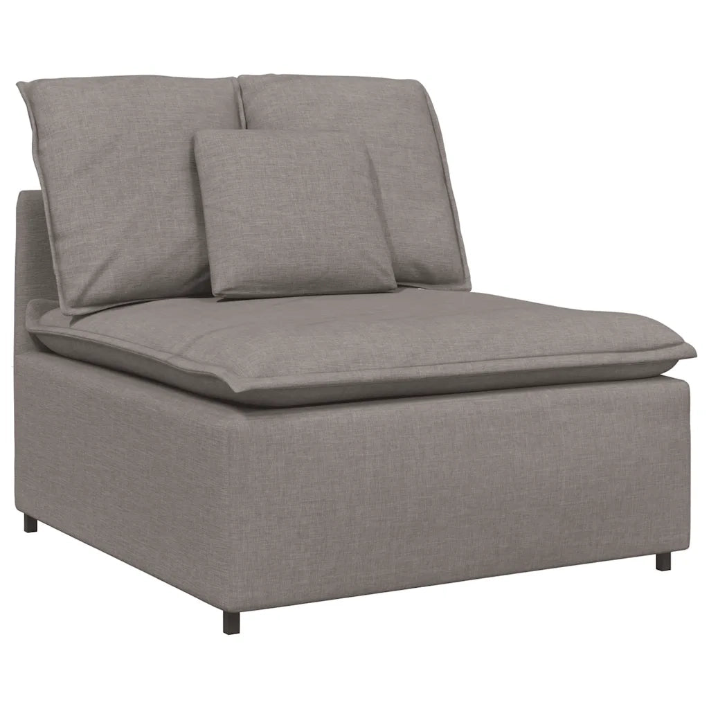 Divano Modulare con Cuscini Tortora 3321092