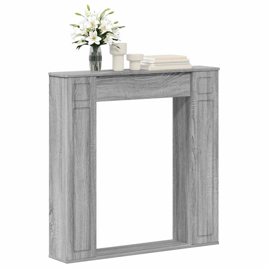 Cornice per camino Sonoma grigio 100 x 20 x 100 cm 8006621