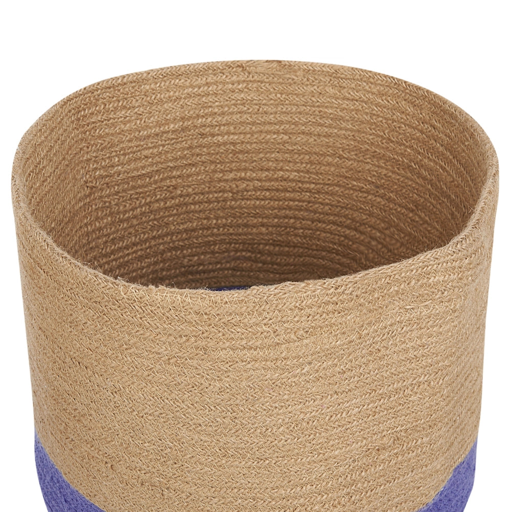 Set di 2 cesti in cotone beige e viola boho interno esterno