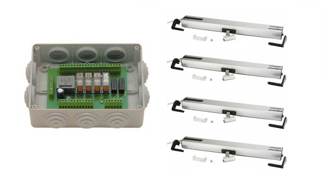 KIT COMPLETO AUTOMAZIONE CON 4 MOTORI WASISTAS LUCERNAI ATTUATORE VASISTAS 230V