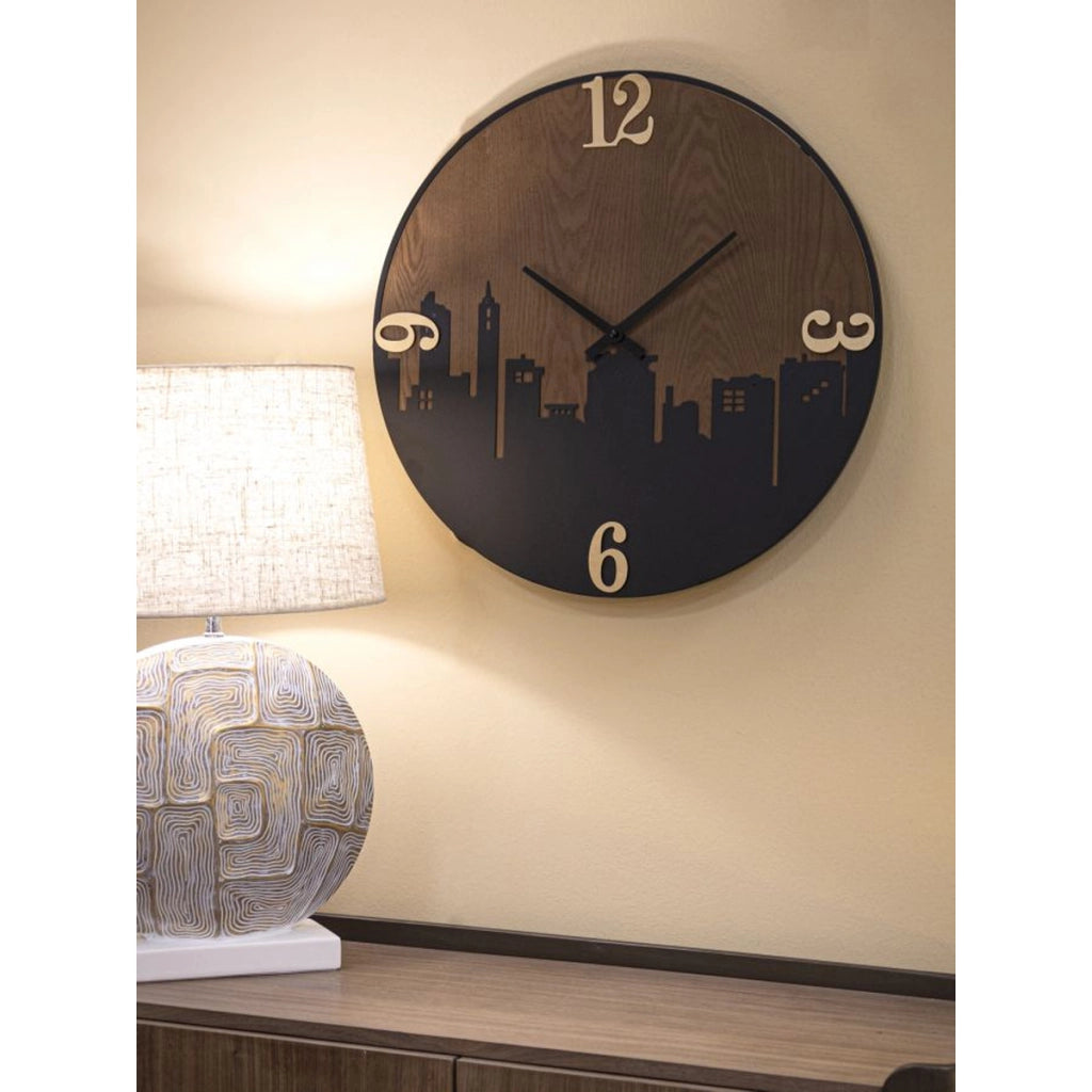 Orologio da Parete VKH253, Marrone, Metallo, 60x2x60 cm