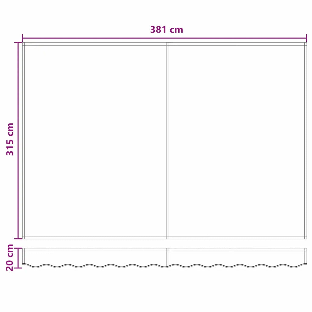 Tenda retrattile Sabbia 4 × 3 m Poliestere e Alluminio 3426025