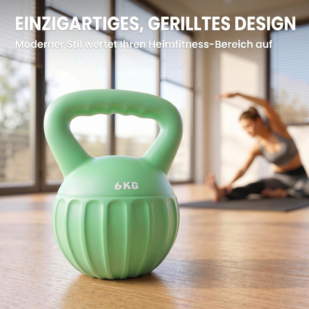 Kettlebell 6 kg ¨C Minimal ¨C Verde 17x17x23 cm