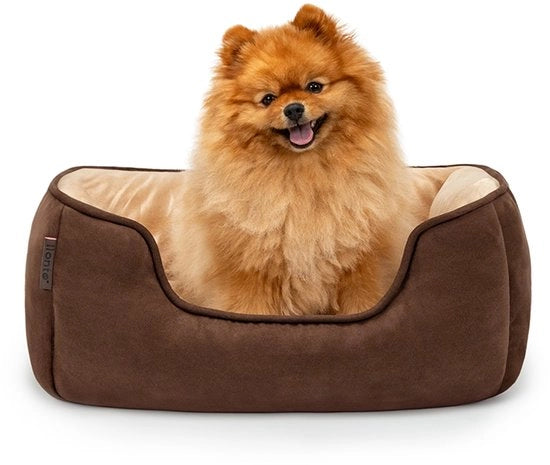 Cuscino per cani rotabile, morbido e confortevole 60x50 cm marrone/beige