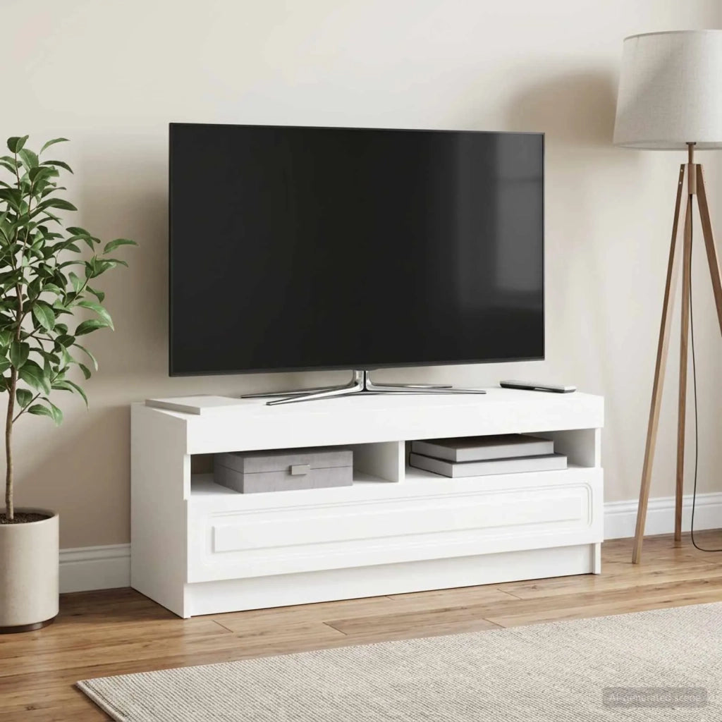 Mobile TV LED Bianco Legno ingegnerizzato 897865