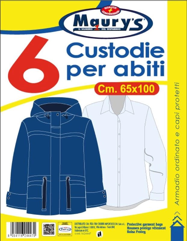 MAURY'S CUSTODIE PER ABITI 100X65CM 6PZ