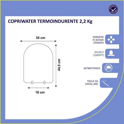 Copriwc VITRUVIT in colore bianco compatibile Serie Young