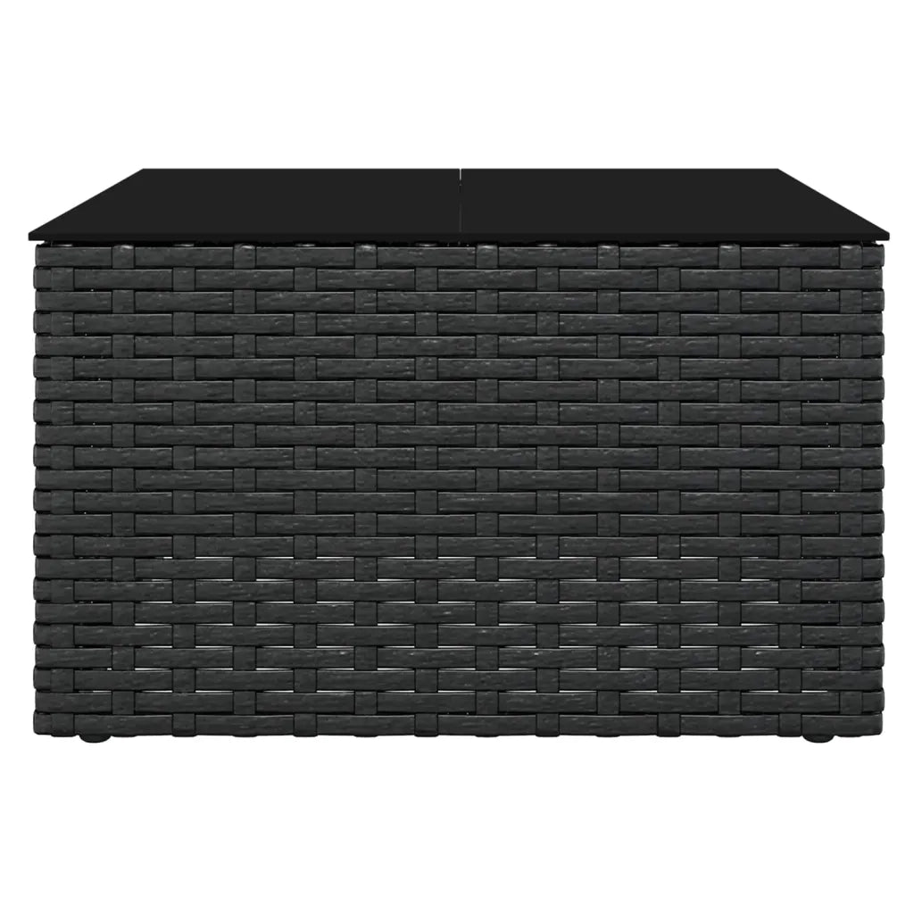 Set da Giardino 2 pz | Set Salotto da Giardino con Cuscini Nero in Polyrattan
