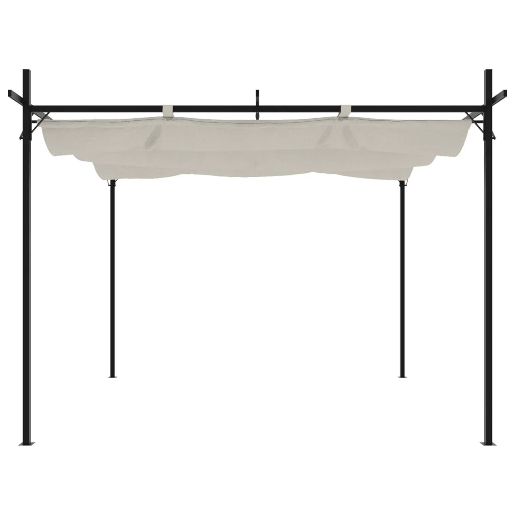 Pergola con Tetto Retrattile Crema 295x292x230 cm CFW8792757