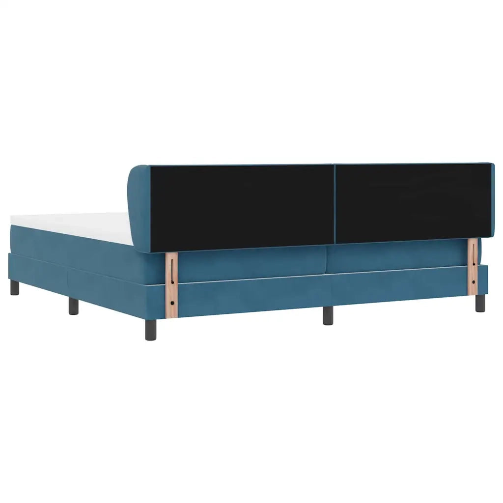 Letto a molle con materasso Blu scuro 200 x 200 cm Velluto 3340464