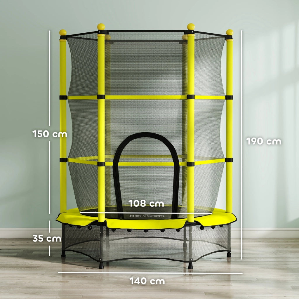 Letto a Soppalco con Rete di Sicurezza ¨C Zephmum ¨C ?140 cm Giallo