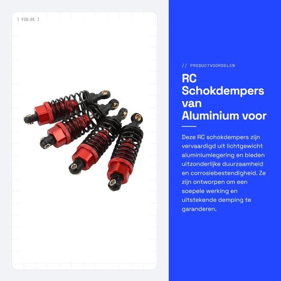 Accessori per RC - Dampened - Lega Leggera di Alluminio - Duraturo - Installazione Rapida - Prestazioni Stabili - Dampeneder per RC