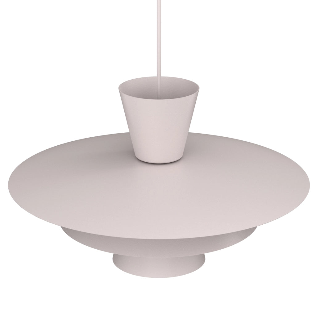 Lampada sospesa Plato 1xE27 cashmere acciaio