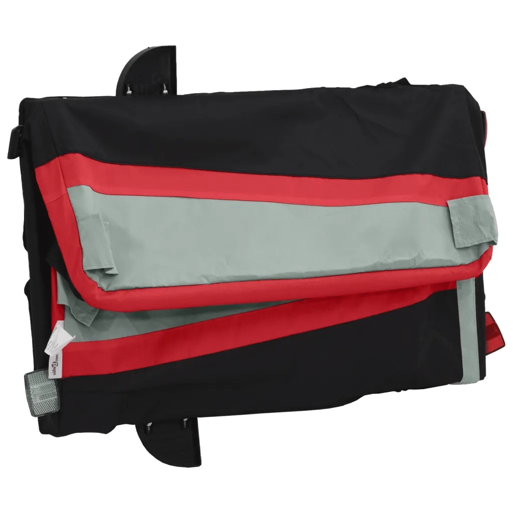 Rimorchio da Bici Nero e Rosso 30 kg in Ferro CFW1581220