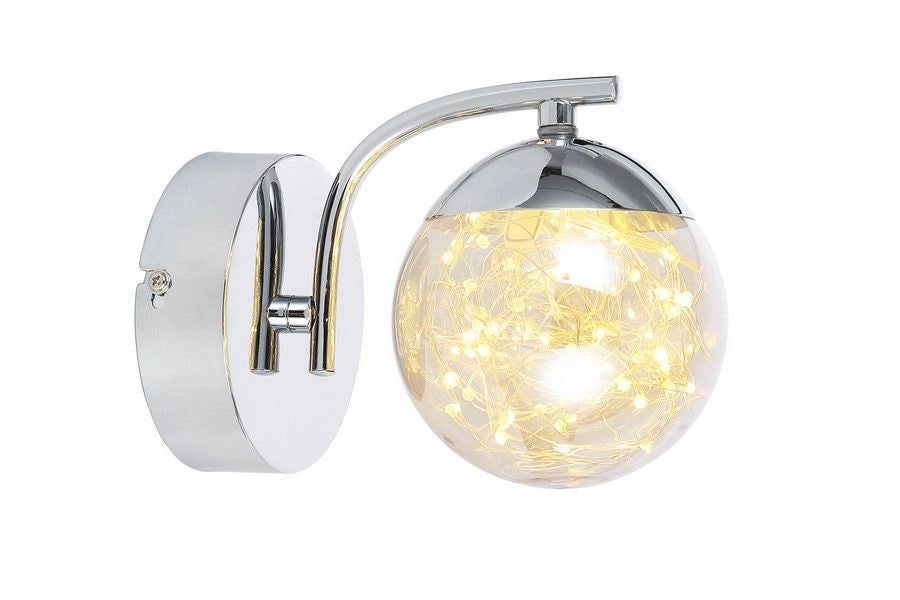Applique Universe sfera vetro ambra LED 4W Reality