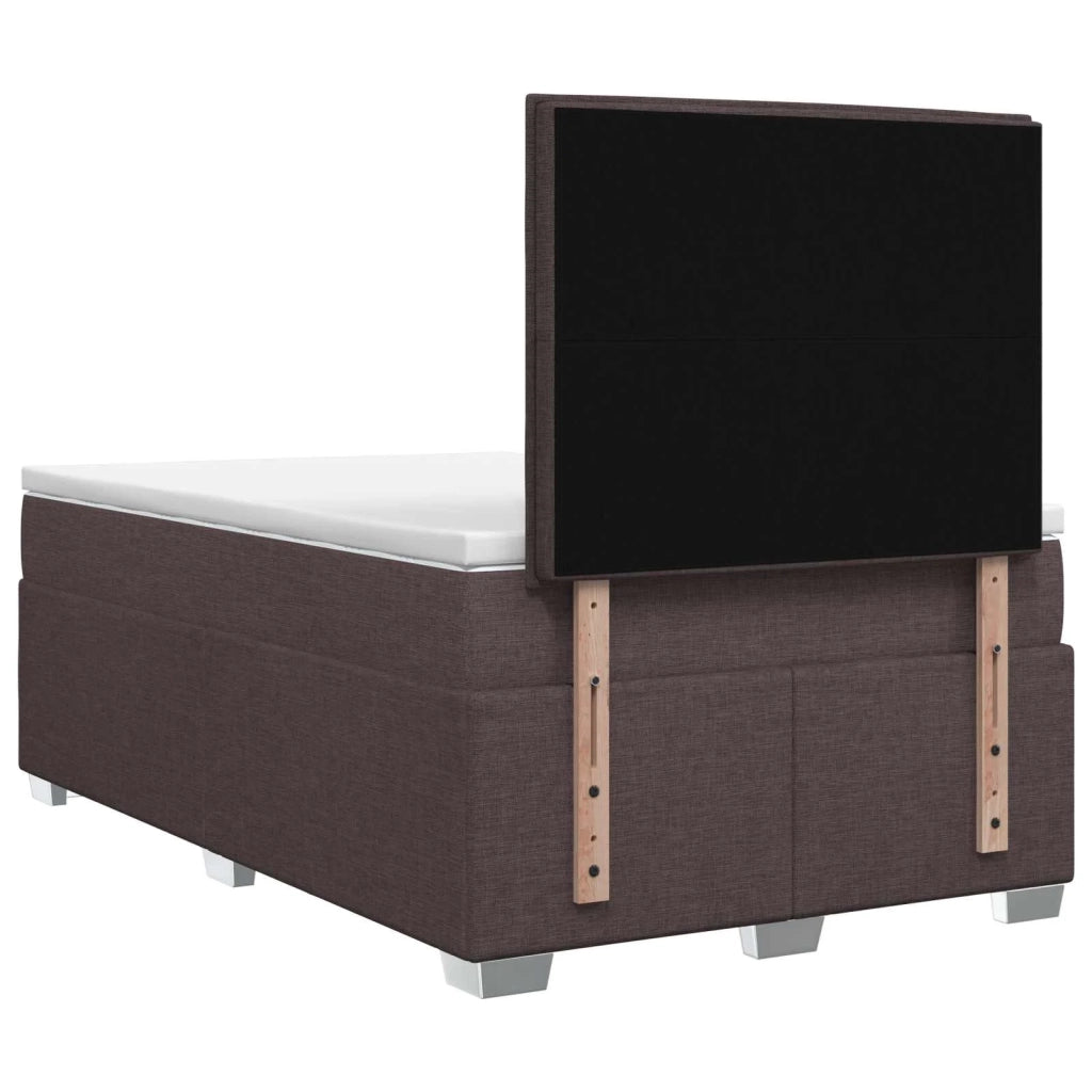 Letto box spring con materasso Marrone Scuro 120 x 200 cm 3454855