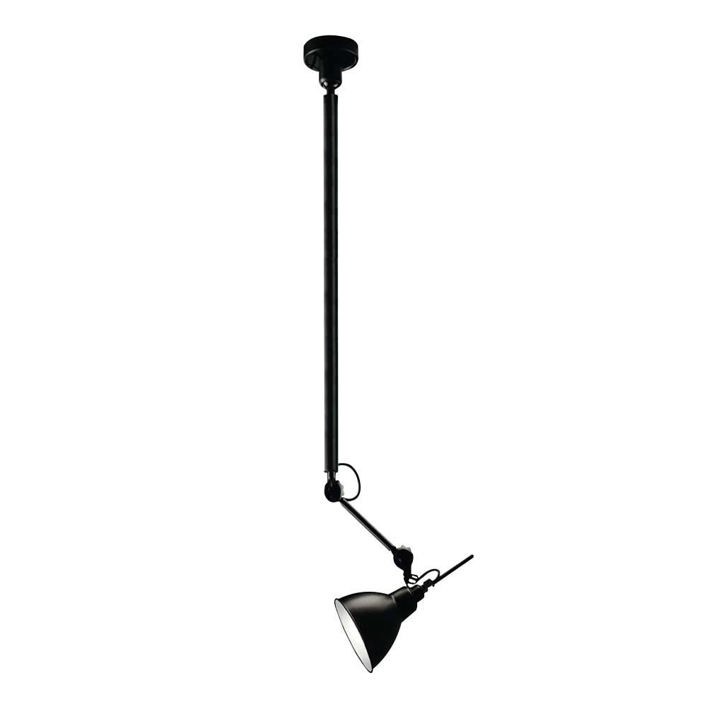 Lampada a sospensione loft nera regolabile Daisen E27 Shilo