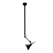 Lampada a sospensione loft nera regolabile Daisen E27 Shilo