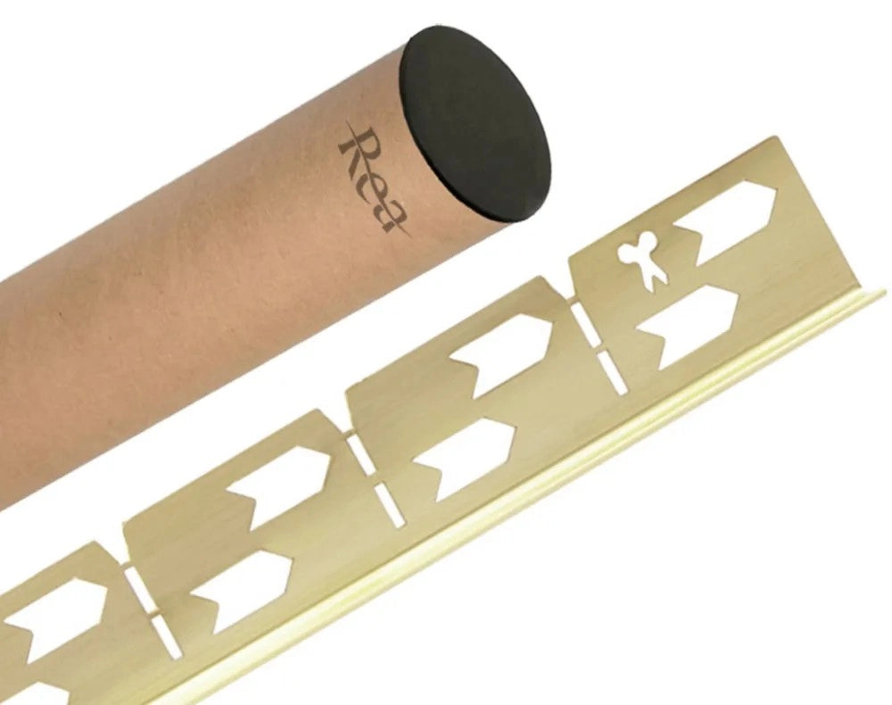 Profilo Doccia Pendenzato 120cm Brush Gold destra