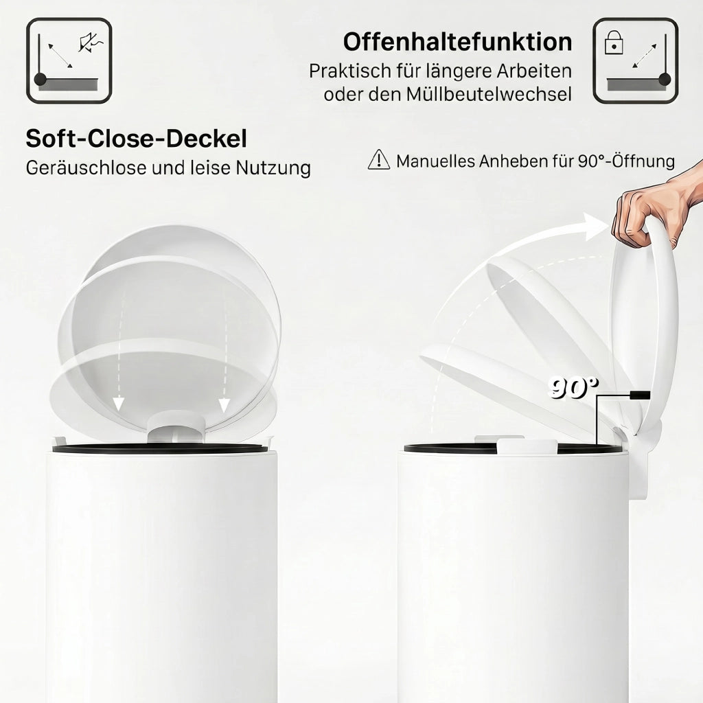 Secchio dei rifiuti 30 litri ¨C Minimal ¨C crema