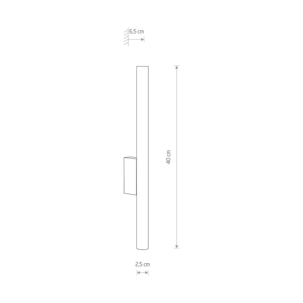 Applique tubolare doppia luce rame G9 10W Nowodvorski