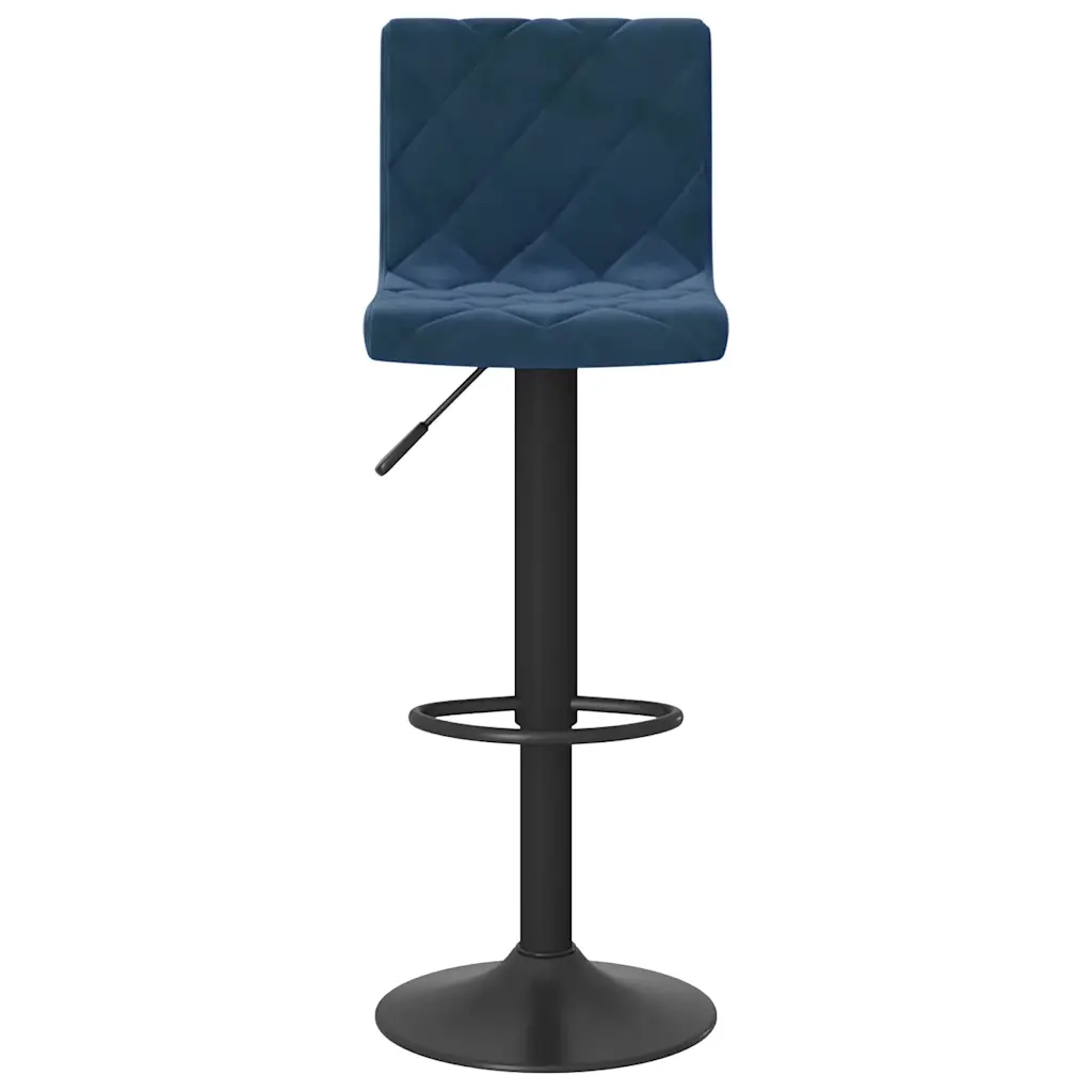 Sgabelli da Bar 2 pz Blu in Velluto 333735