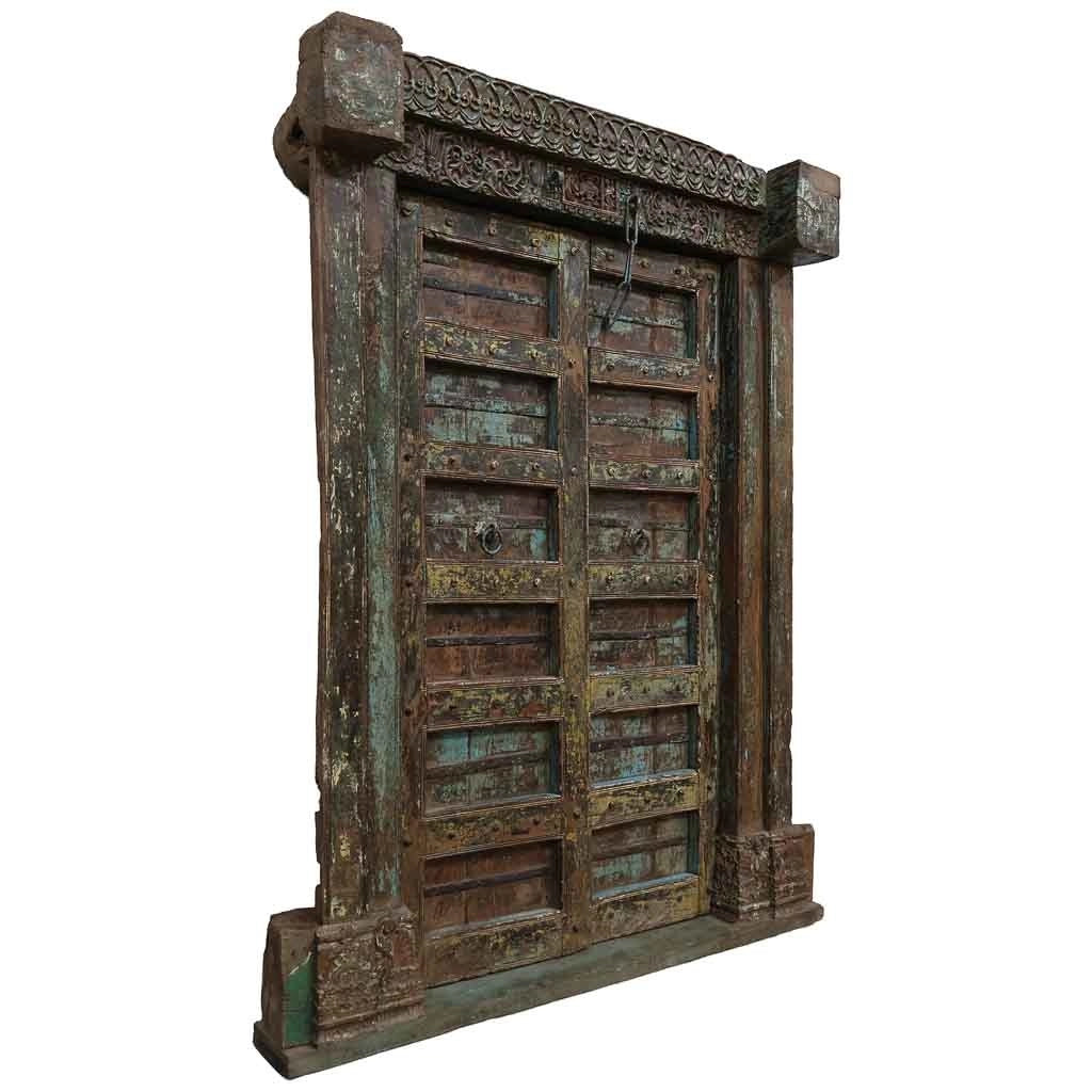 Porta in legno marrone 164x34x220h cm