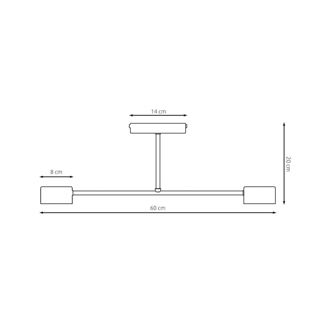 Plafoniera moderna HALO bordeaux 2xGX53 Emibig