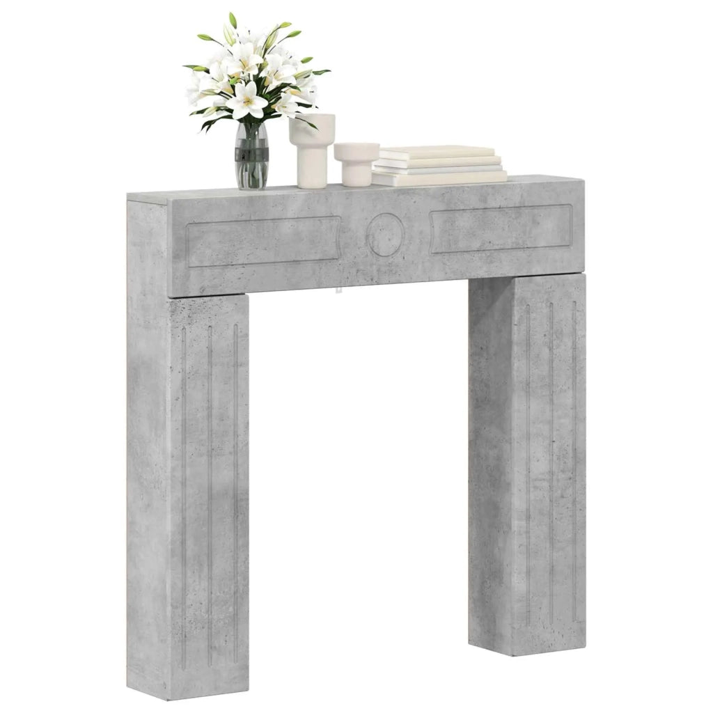 Cornice per camino Grigio Cemento 102 x 18 x 100,5 cm 8006609
