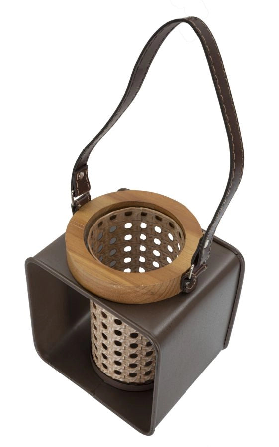 LANTERNA IRON-RATTAN CM 16X13X20