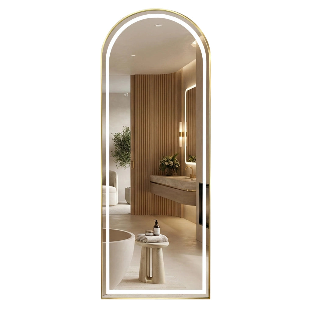Specchio Led Orbit 60x170cm Brush Gold
