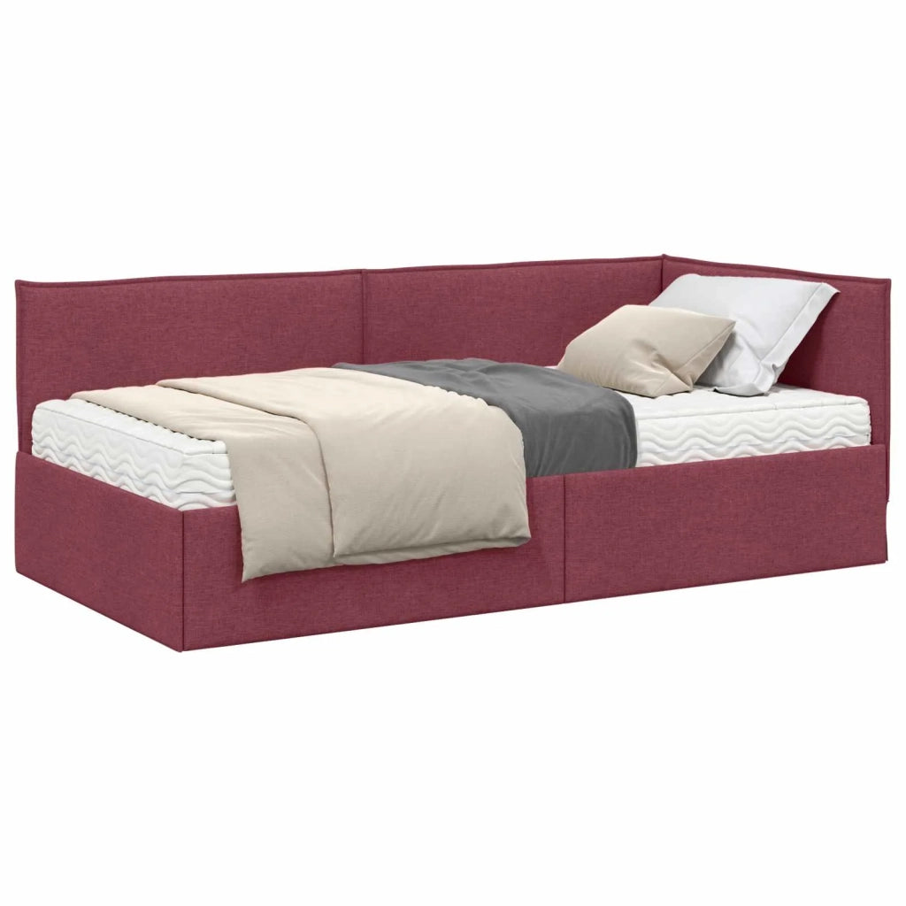 Struttura Letto Angolare con Materasso 2 pcs Grigio Velluto