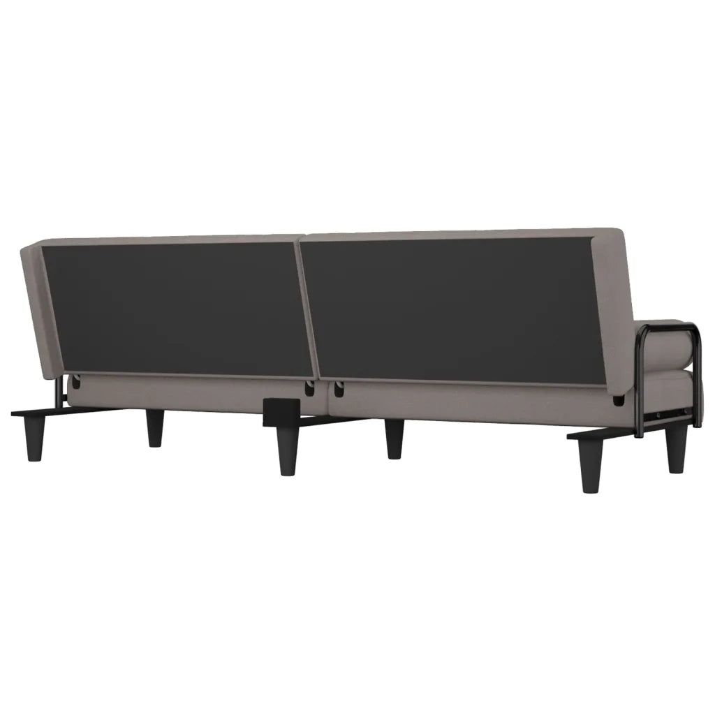 Divano Letto con Braccioli Tortora in Tessuto 351936