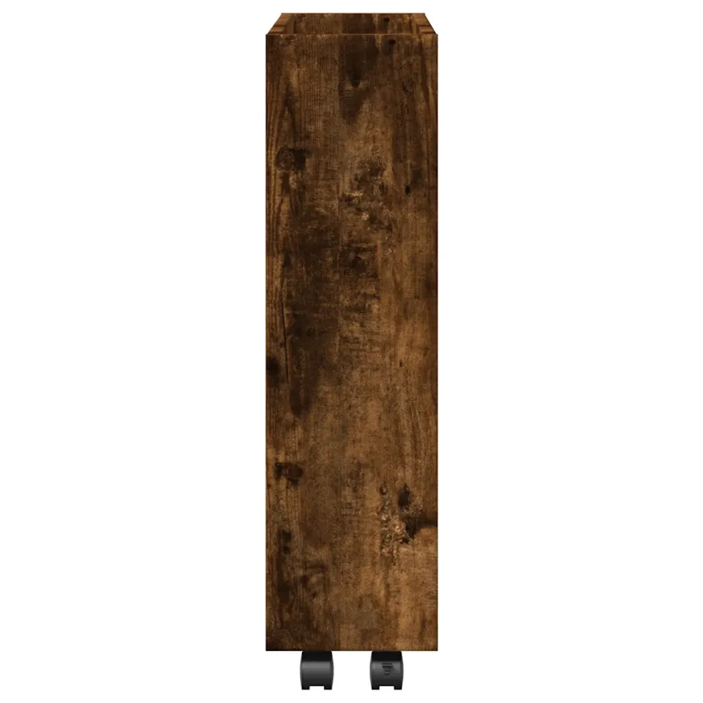 Carrello Stretto a 3 Livelli Rovere Fumo in Truciolato CFW2696025