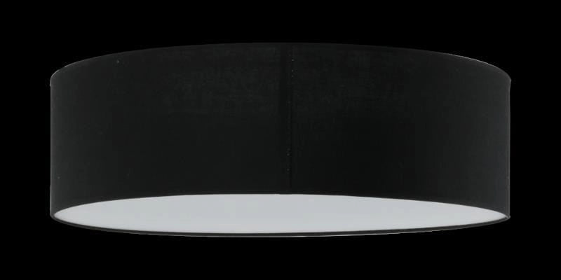 Plafoniera Lampex Iglo 40 cm nera tessuto 3xE27 IP20